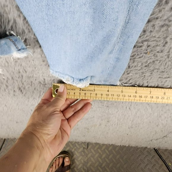 American Eagle Outfitters Jeans Womens 14 Tall Stretch High Rise Distressed Mom - Picture 8 of 16